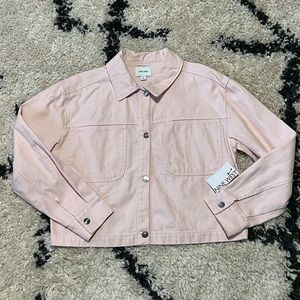 NWT Nine West Pink Trucker Jacket Medium